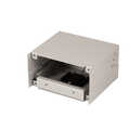 Industrial splice housing for DIN rail, metal housing, without front panel